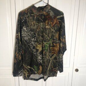 Medalist Shirt Mens Large Brown Mossy Oak Break Up Camouflage Long Sleeve
